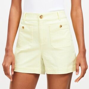 NWT Loft Palmer Short High Rise in Light Yellow